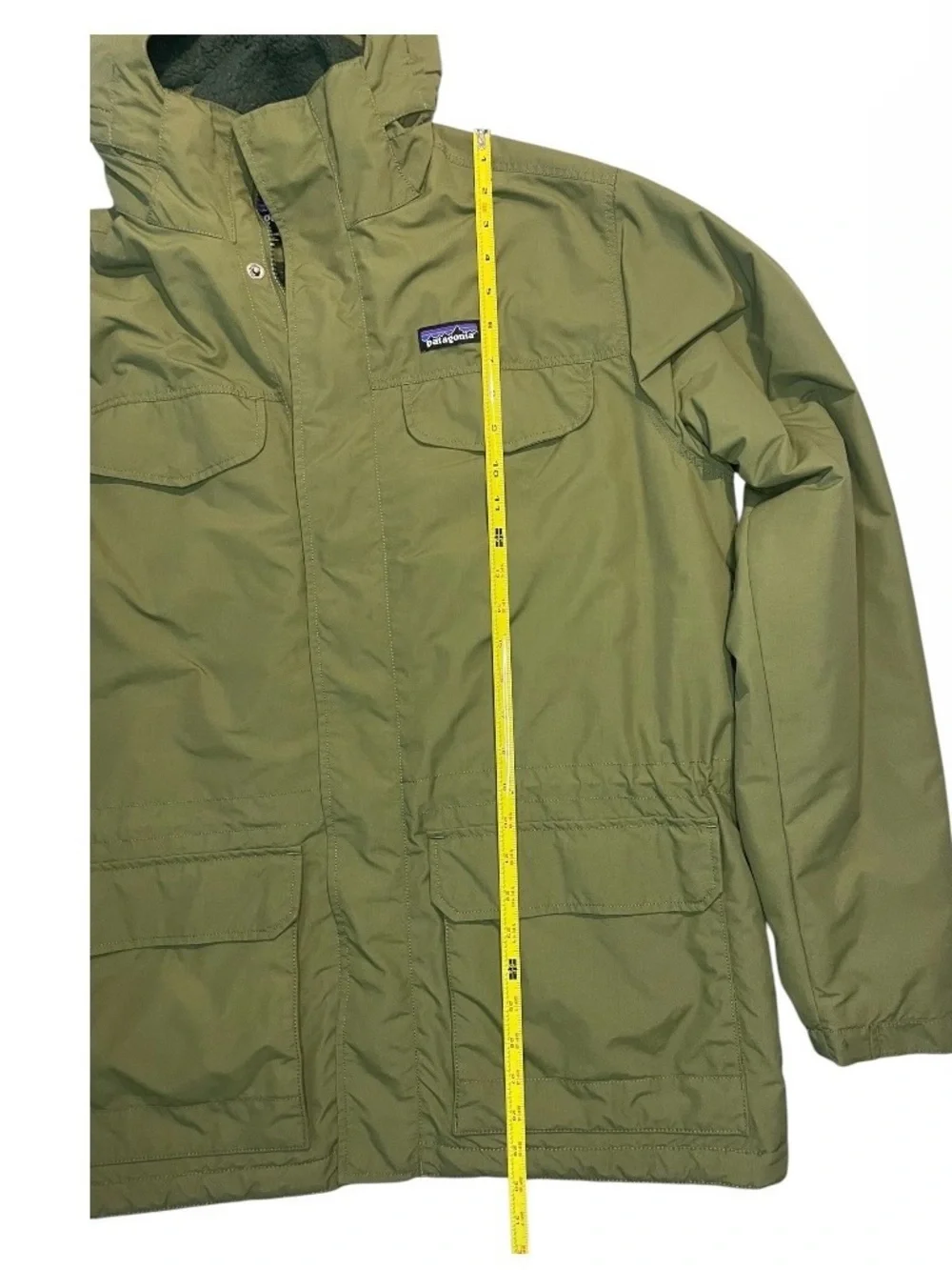 Patagonia Isthmus Parka Military Field Hooded Jacket - industrial Green